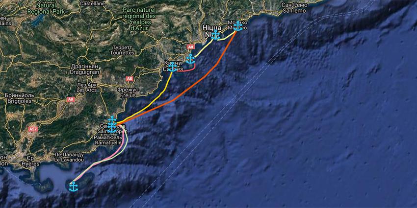 Яхтенный маршрут Лазурное побережье (Франция) - 8 дней